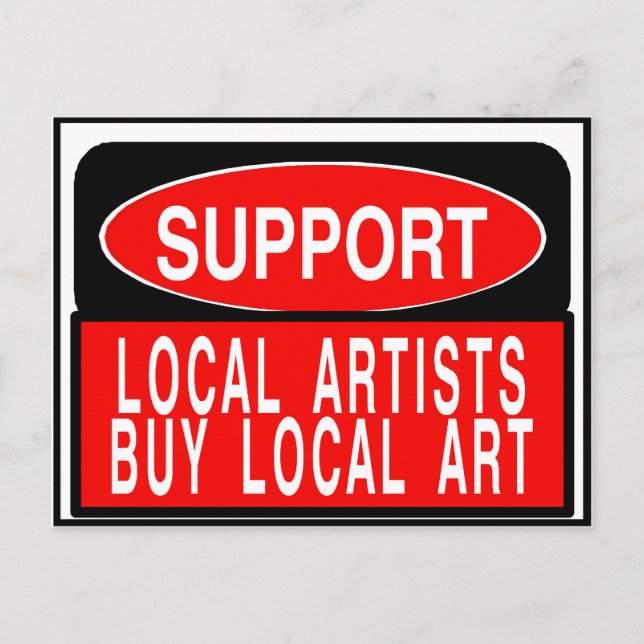Support Local Artists, köp local art Fig Street Vykort (Framsida)