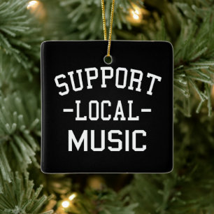 Support Local Music Julgransprydnad Keramik