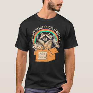 Support Local Street Cats Box Raccoon Opossum Skun T Shirt
