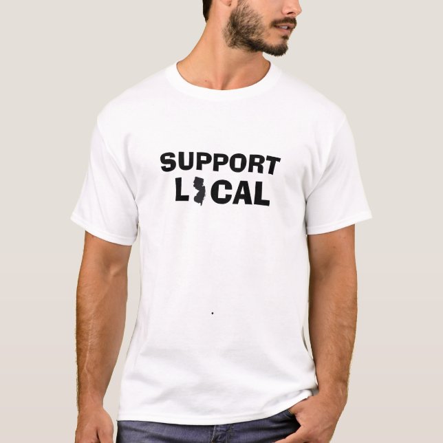 Support Local T-shirt - New jersey (NJ) (Framsida)