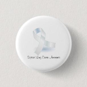 Support Lung Cancer Awareness - Round Button Knapp