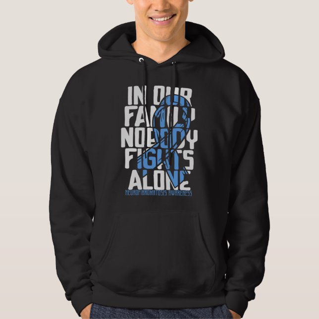 Support Neurofibromatosis Warrior Family Disease A Hoodie (Framsida)