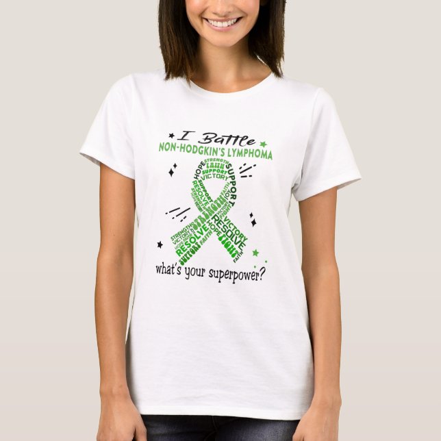Support Non-Hodgkin's Lymphoma Warrior Gifts T Shirt (Framsida)