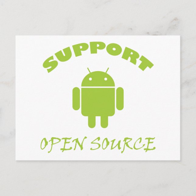 Support Open Source Robot Vykort (Framsida)