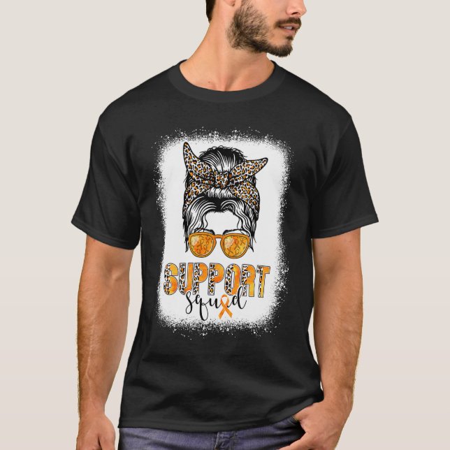 Support Orange Multiple Sclerosis Awareness Squad  T Shirt (Framsida)