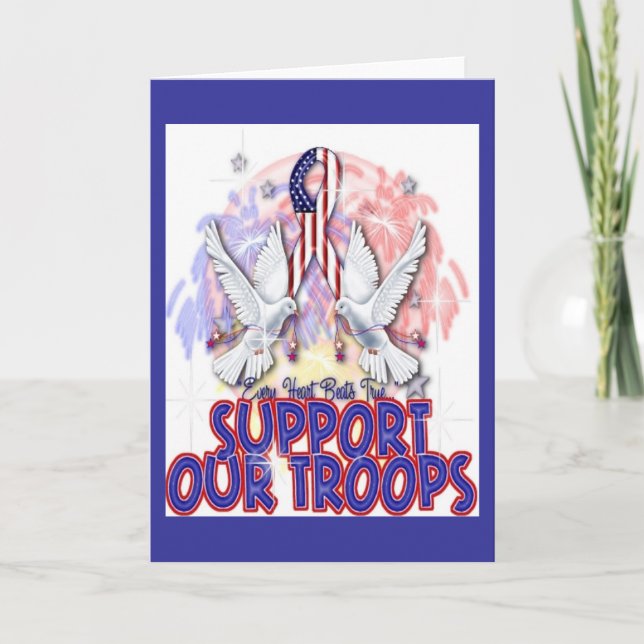 "Support our Troops"-hälsningskort Kort (Framsida)