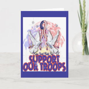 "Support our Troops"-hälsningskort Kort