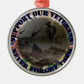 Support our Veterans ... USA Julgransprydnad Metall