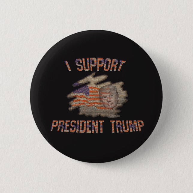 Support President Trump Buttons Badges Knapp (Framsida)