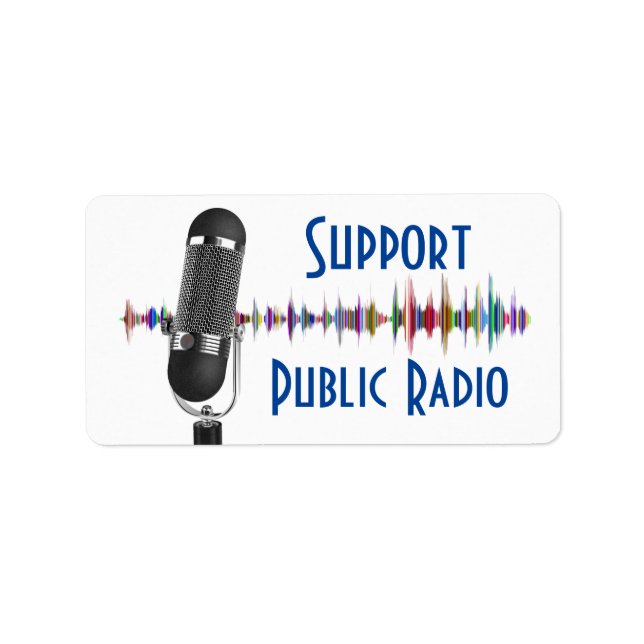 Support Public Radio Adressetikett (Framsidan)