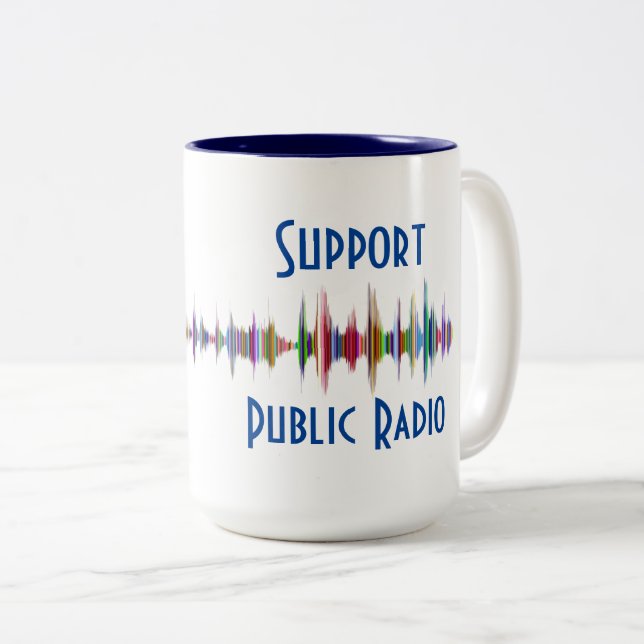 Support Public Radio Två-Tonad Mugg (Framsida höger)