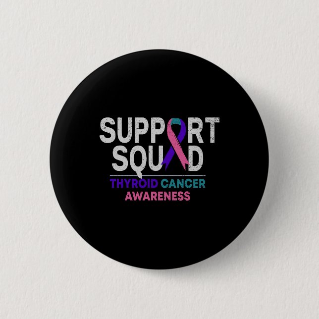 Support Quad Thyroid Cancer Awareness Month Ribbo Knapp (Framsida)