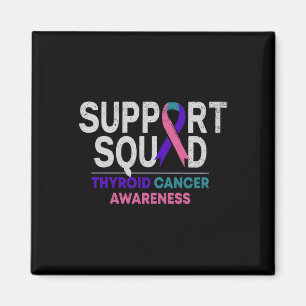 Support Quad Thyroid Cancer Awareness Month Ribbo Magnet