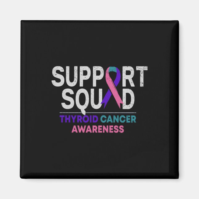 Support Quad Thyroid Cancer Awareness Month Ribbo Magnet (Framsidan)