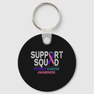 Support Quad Thyroid Cancer Awareness Month Ribbo Nyckelring
