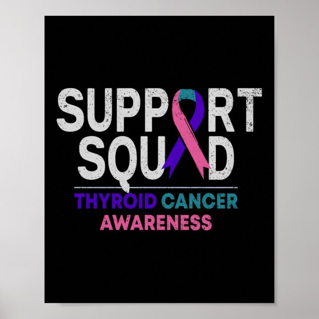 Support Quad Thyroid Cancer Awareness Month Ribbo Poster (Framsidan)
