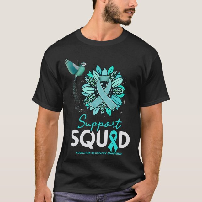Support Reco för solrosolrosolyckor Hummingbird Ad T Shirt (Framsida)