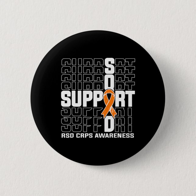 Support RSD CRPS Awareness 2 i fyrkant Knapp (Framsida)