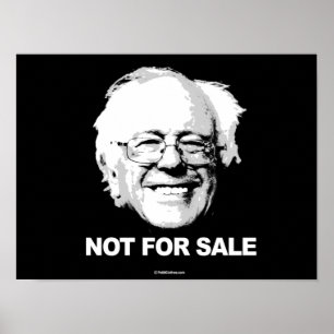 Support Sanders - inte för försäljning - vit - Pol Poster