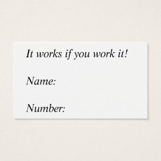Support, sponsring, fellowship Number Cards Visitkort