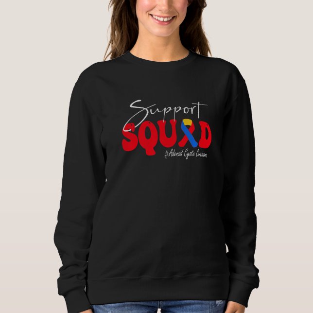 Support Squad Adenoid Cystic Carcinoma Awareness   T Shirt (Framsida)