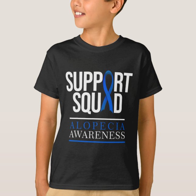 Support Squad Alopecia Awareness Hair Loss 1 T Shirt (Framsida)