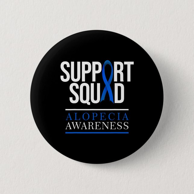 Support Squad Alopecia Awareness Hair Loss Knapp (Framsida)