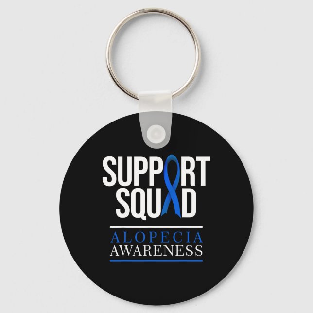 Support Squad Alopecia Awareness Hair Loss Nyckelring (Framsida)