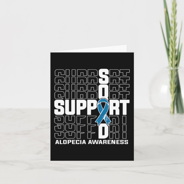 Support Squad Alopecia Awareness Kort (Framsida)