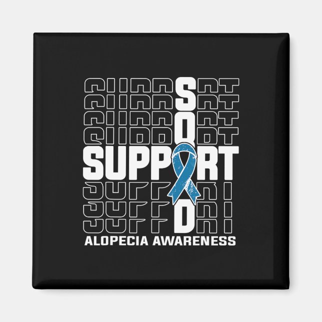 Support Squad Alopecia Awareness Magnet (Framsidan)