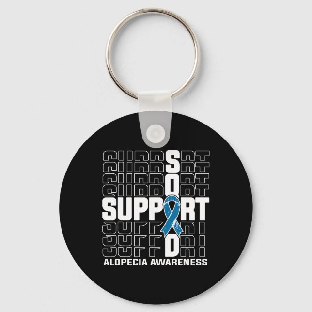 Support Squad Alopecia Awareness Nyckelring (Framsida)