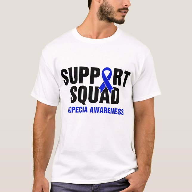 Support Squad Alopecia Awareness T Shirt (Framsida)