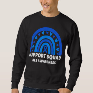 Support Squad Als Awareness Month Manar Women Kids Lång Ärmad Tröja
