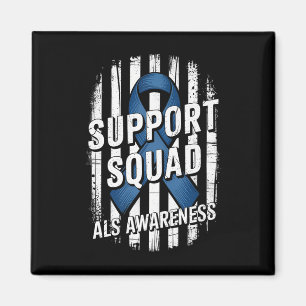 Support Squad Als Awareness Month USA Fla Magnet