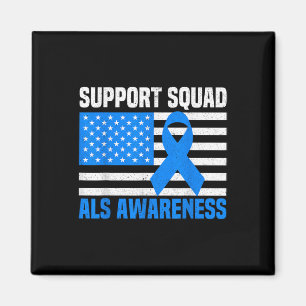 Support Squad Als Awareness Month USA Fla Magnet