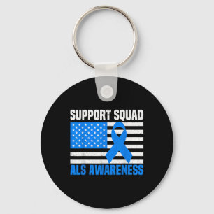 Support Squad Als Awareness Month USA Fla Nyckelring