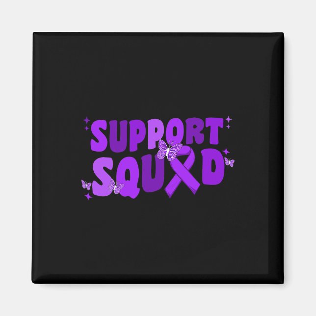 Support Squad Alzheimer Alzheimer's Awareness Magnet (Framsidan)