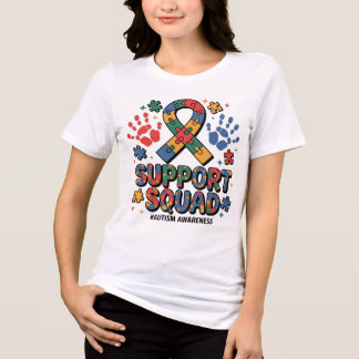 Support Squad Autism Awareness Autistic Boy Teens T Shirt