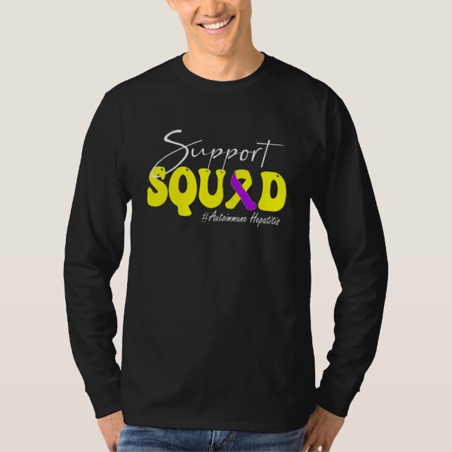 Support Squad Autoimmune Hepatitis Awareness Yello T Shirt (Framsida)