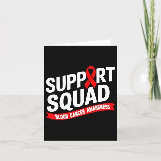 Support Squad Blood Cancer Awareness Month Red Rib Kort (Framsida)