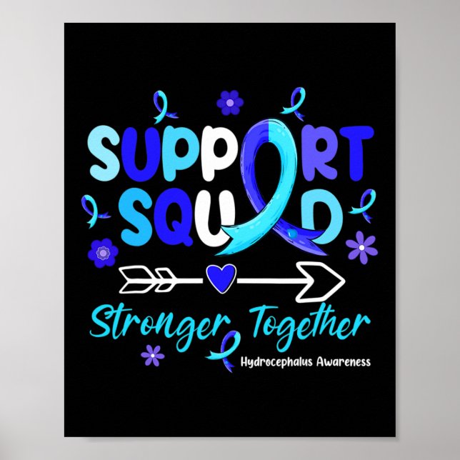 Support Squad Blue Ribbon Hydrocephalus Awareness Poster (Framsidan)