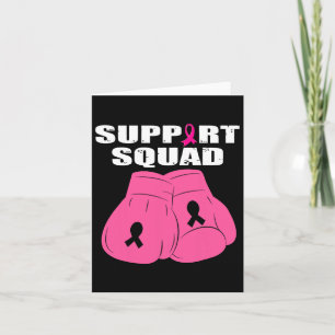 Support Squad Boxing Glove Rosa Ribbon Breast Canc Kort