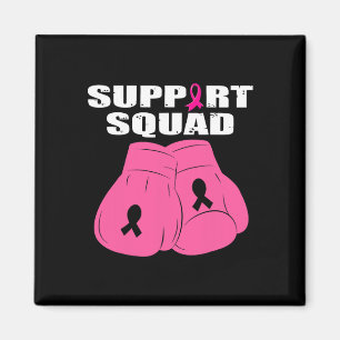 Support Squad Boxing Glove Rosa Ribbon Breast Canc Magnet