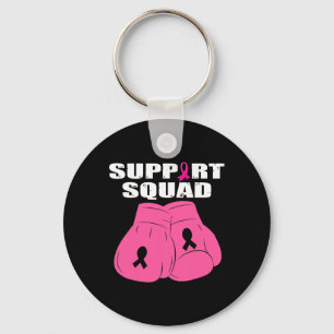 Support Squad Boxing Glove Rosa Ribbon Breast Canc Nyckelring