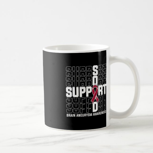 Support Squad Brain Aneurysm Awareness 1 Kaffemugg (Höger)