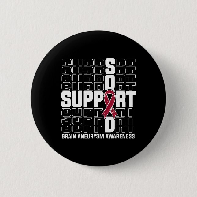 Support Squad Brain Aneurysm Awareness 1 Knapp (Framsida)
