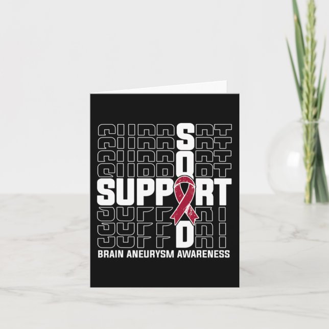 Support Squad Brain Aneurysm Awareness 1 Kort (Framsida)