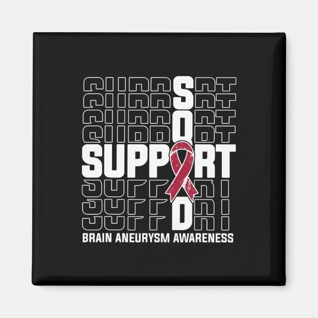 Support Squad Brain Aneurysm Awareness 1 Magnet (Framsidan)