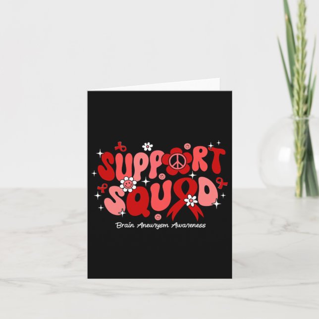 Support Squad Brain Aneurysm Awareness Kort (Framsida)