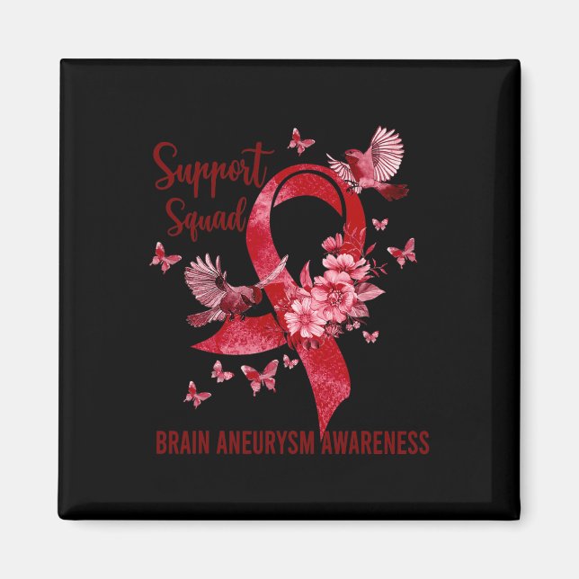Support Squad Brain Aneurysm Awareness Magnet (Framsidan)